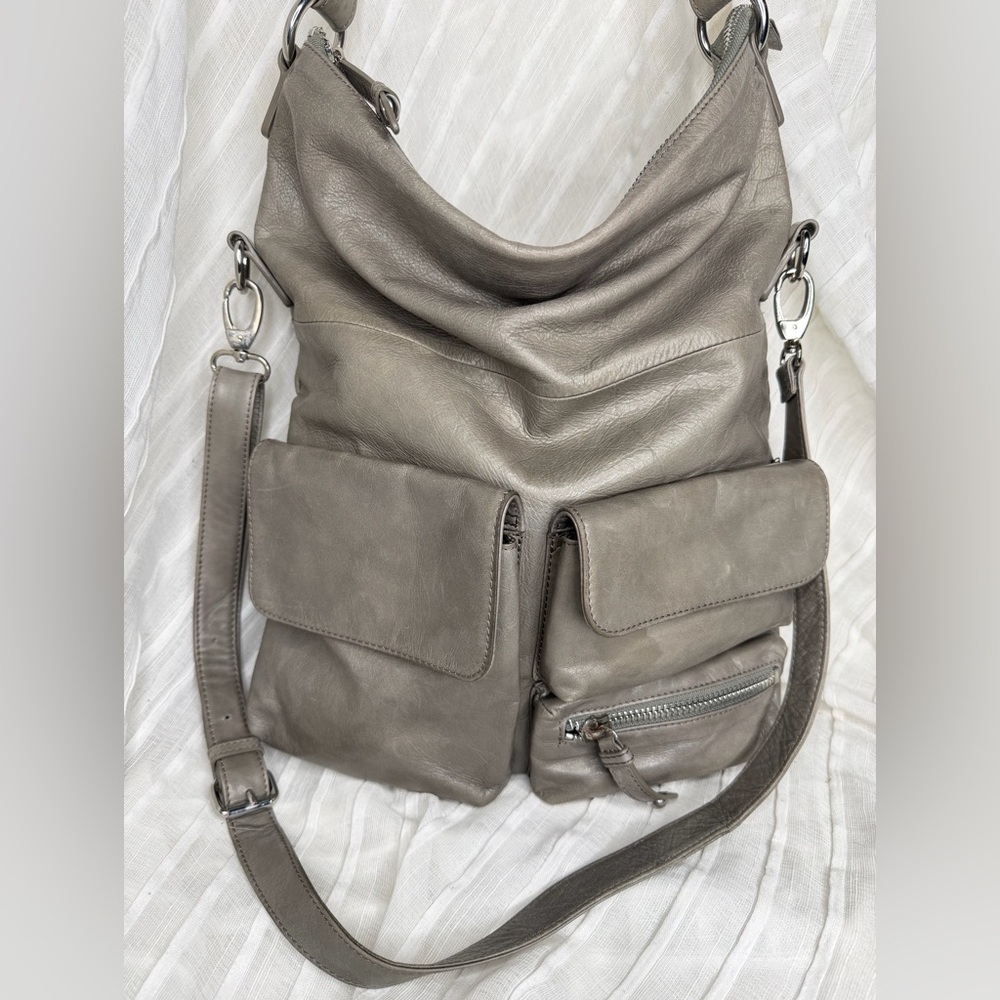 Hobo International Explorer Slouchy Leather Convertible Shoulder / Crossbody Bag - Picture 2 of 15